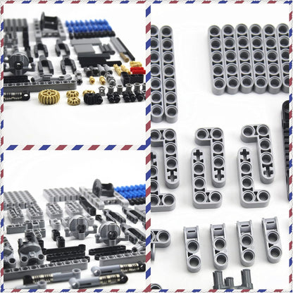 Technics Parts Vehicles Suspension System with Tire 107x44 Technical Parts Set Compatible with All Major Brands, MOC Parts Building Toy DIY Accessories (200pcs)