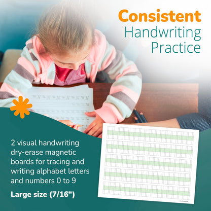 Dry Erase Number & Alphabet Flashcards for Kids Ages 3-5, 10 Numbers & 26 Visual ABC Flash Cards, Homeschool Learning Supplies, Summer School & After School Teaching Supplies for Handwriting Practice