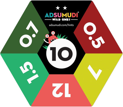 Evermade Adsumudi Math Game - Wild Ones - The Wildly Fun Game for Kids to Tame Fractions, Decimals, Money, Big Numbers and Mental Math - Great for Ages 9 and Up