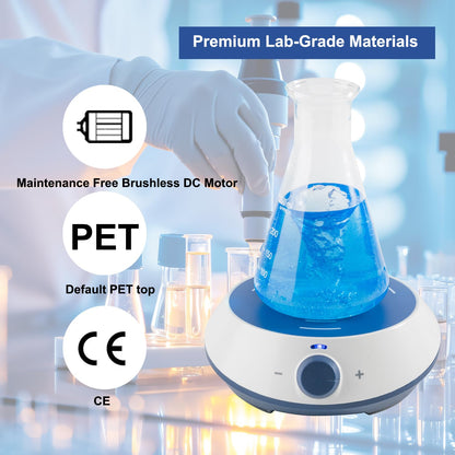 ONiLAB Magnetic Stirrer with 8PCS stir bar Set and stir bar Retriever, Magnetic Mixer Max Stirring Capacity 3000ml(No Heating)