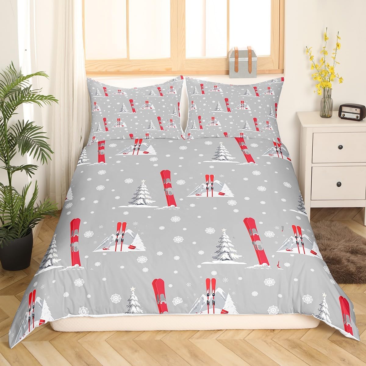 Drum Kit Duvet Cover,Kids Musical Instruments Bedding Set,Rock Music Comforter Cover for Boys Girls Room Decor,Neon Lighting Lightweight Bedspread Cover Twin Size with 1 Pillow Case(No Comforter)