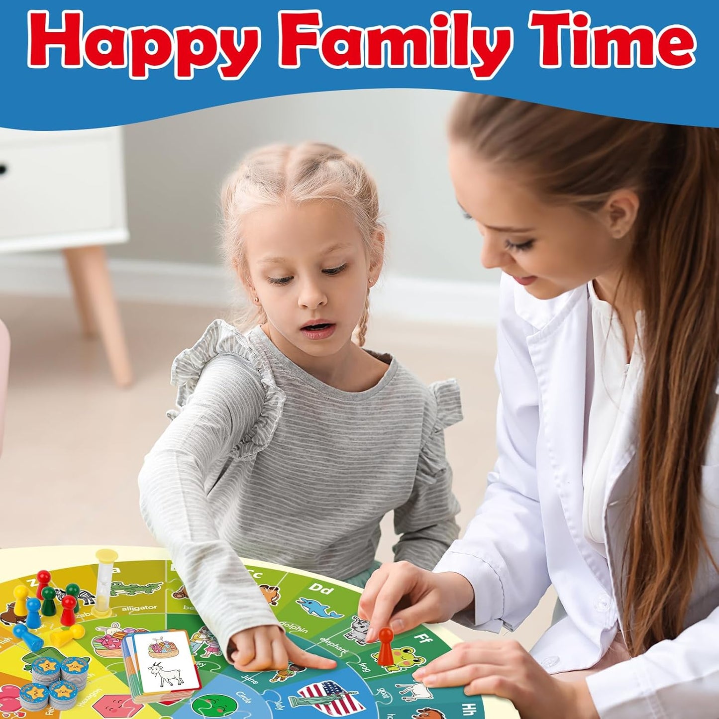 Quilinz Jigsaw Puzzles,Floor Puzzle,Animal Puzzle for Kids,Alphabet Learning Toys,ABC Letter Games for Kindergarten,Memory Matching Game,Family Board Game,Toddler Educational Toys,Birthday Gift