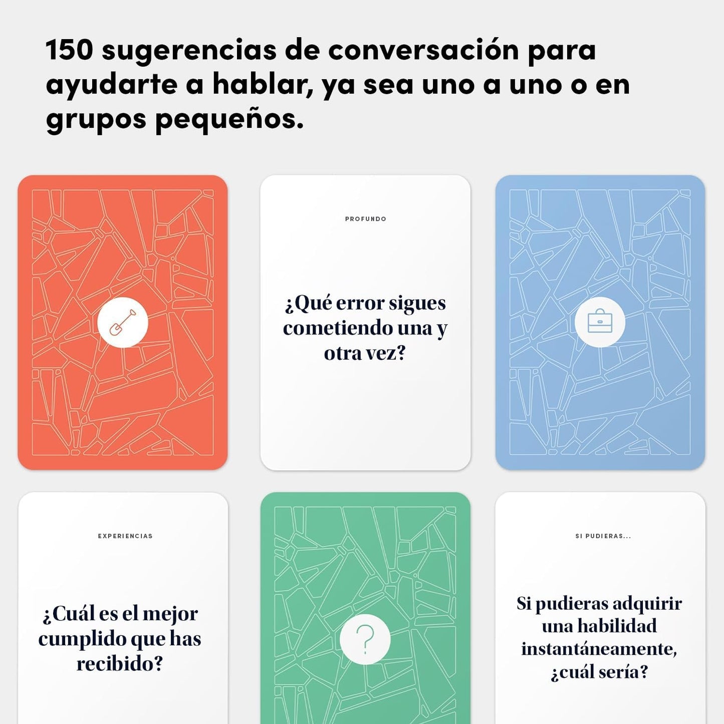 BestSelf Icebreaker Deeper Talk Deck - Conversation Starter Card Pack to Deepen Friendships with 170 Prompts to Create Real Conversations for Friends, Coworkers, Family, Dates