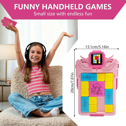 Super Slide Puzzle Game - Electronic Sliding Puzzle Toy with 500+ Levels, Brain Teaser & Logic Game for Kids and Adults (Classic-White)