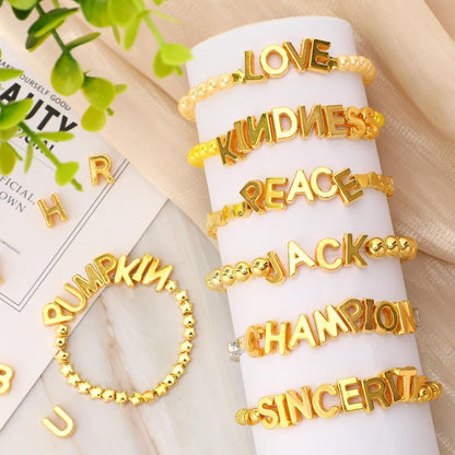 Augshy 400Pcs Large Letter Beads, Macaroon Hollow Letter Beads Plastic A-Z Mixed Alphabet Shape Bead for Jewelry Making Bracelets Necklaces Key Chains Shoelaces Crafts Party Decor(9 x 12 mm)
