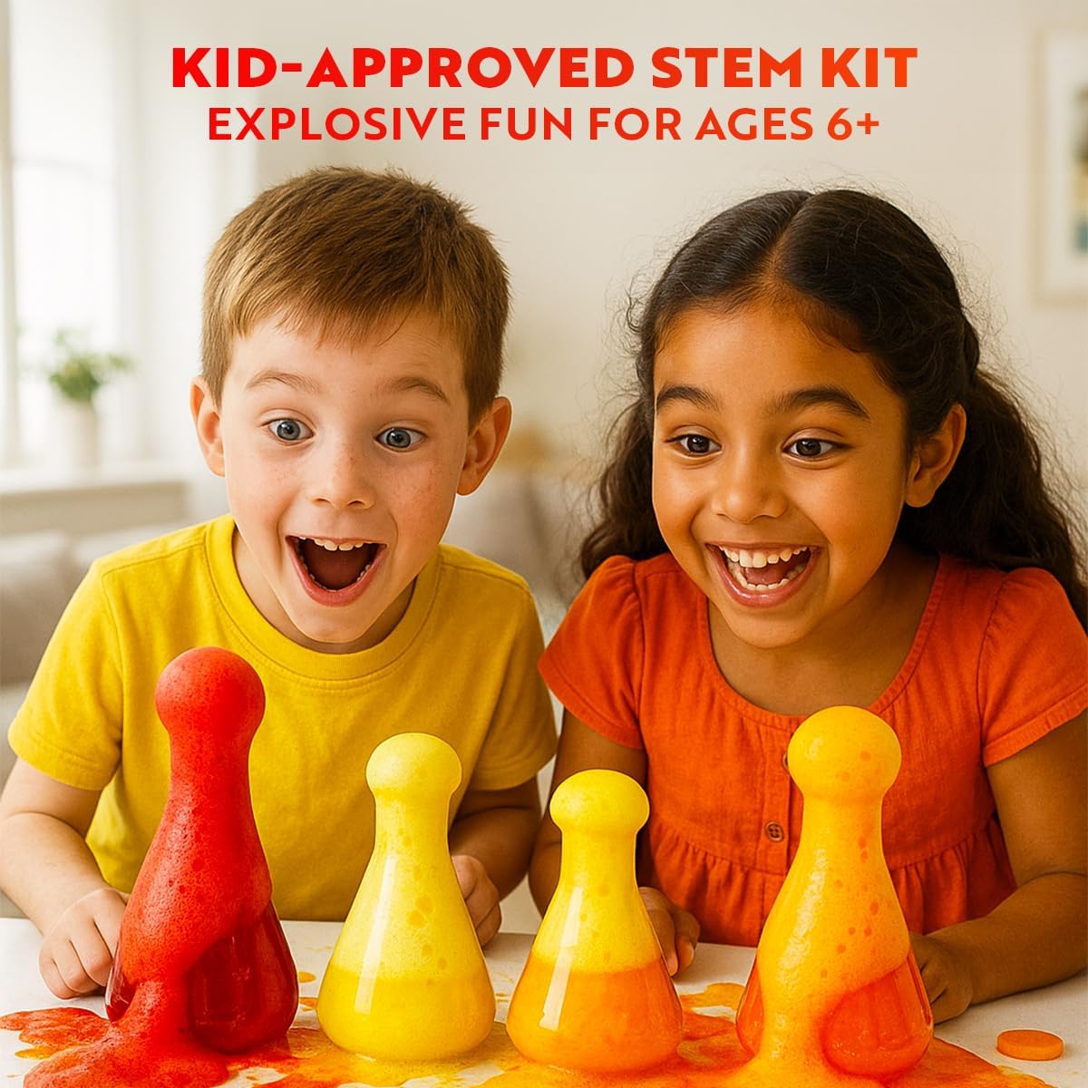 Playz Kaboom! 50+ Explosive Science Experiments Kit for Kids Age 8-12 with 25 Playz Lab Token Experiments - Chemistry Set STEM Learning & Educational Toys & Gifts for Boys, Girls, Teenagers & Kids