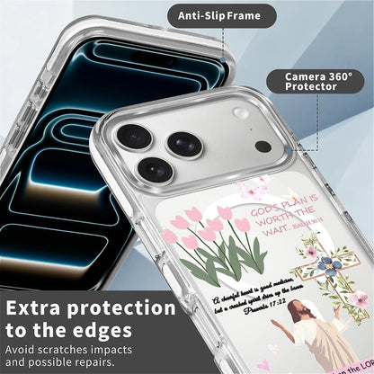 for iPhone 17 Pro Max Case [Compatible with Magsafe],Girls Women Clear Magnetic Case Silicone Shockproof Protective Cover with Pattern Colorful Motivational Letters