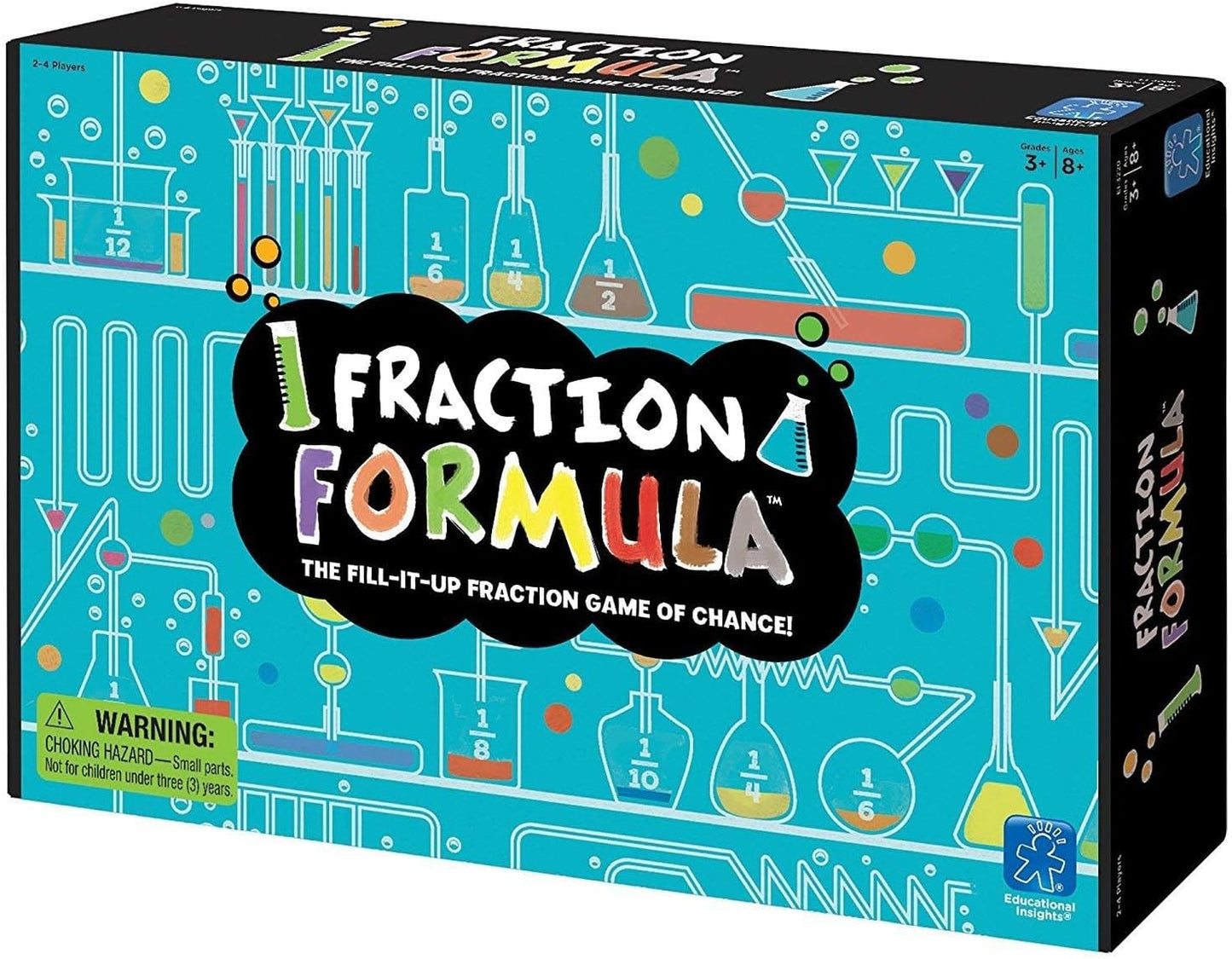 Educational Insights Fraction Formula - 3rd Grade Math Games for Kids 8-12, Fraction Tiles and Fractions Flash Cards, Learning Games and Math Manipulatives for Elementary School or Homeschool