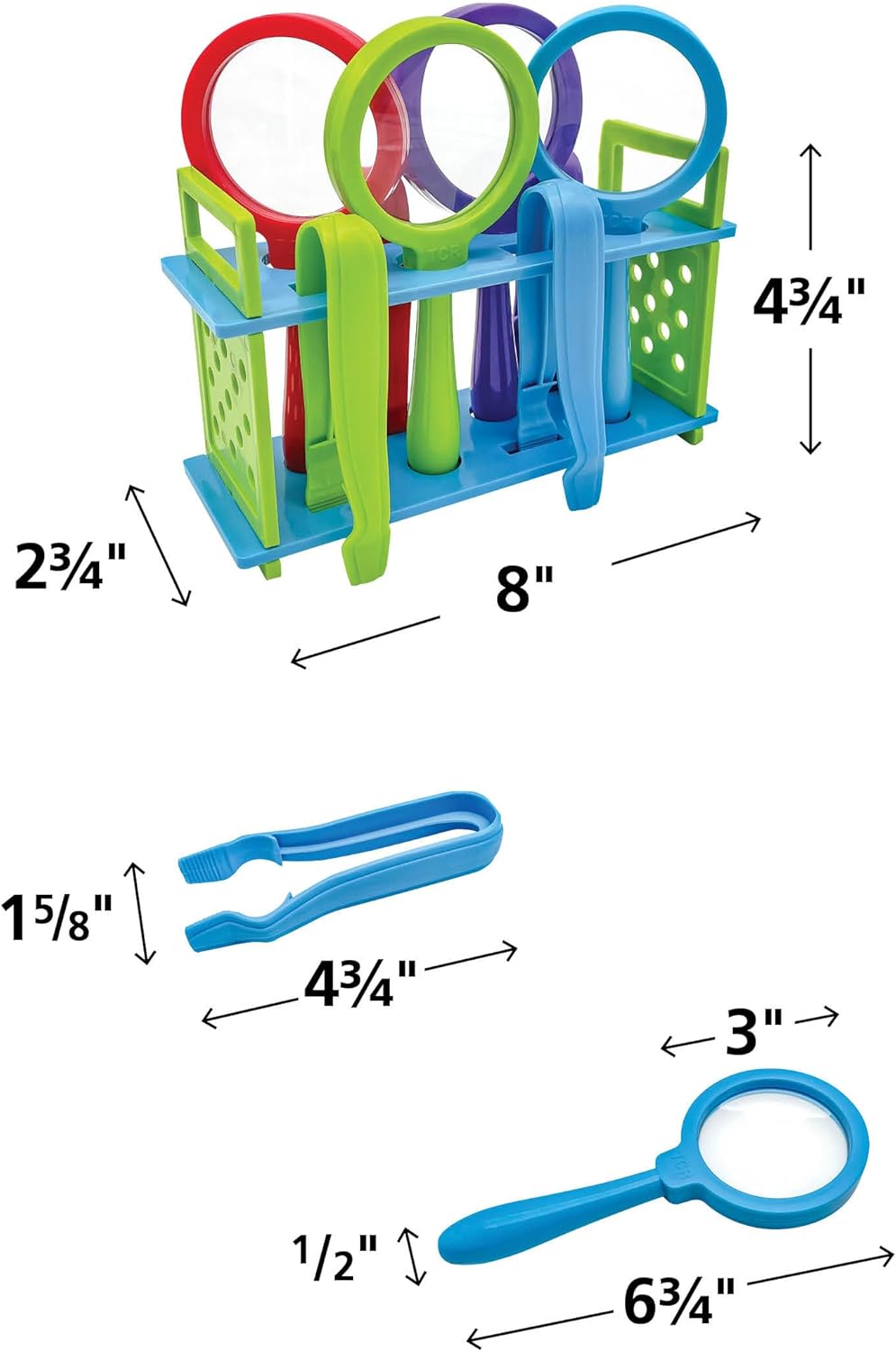 Teacher Created Resources Up-Close Science: Magnifying Glasses & Tweezers Activity Set (TCR20368)