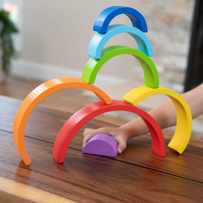Fat Brain Toys FBT Rainbow Stacker - Rainbow Arches Stack and Play Baby Toys & Gifts for Ages 2 to 3