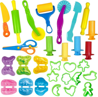 Unleash Creativity with 6 Unique Dino Molds Dough Toys Dough Accessories Set.Ideal as a Gift for Kids Aged 3-4-8 Years