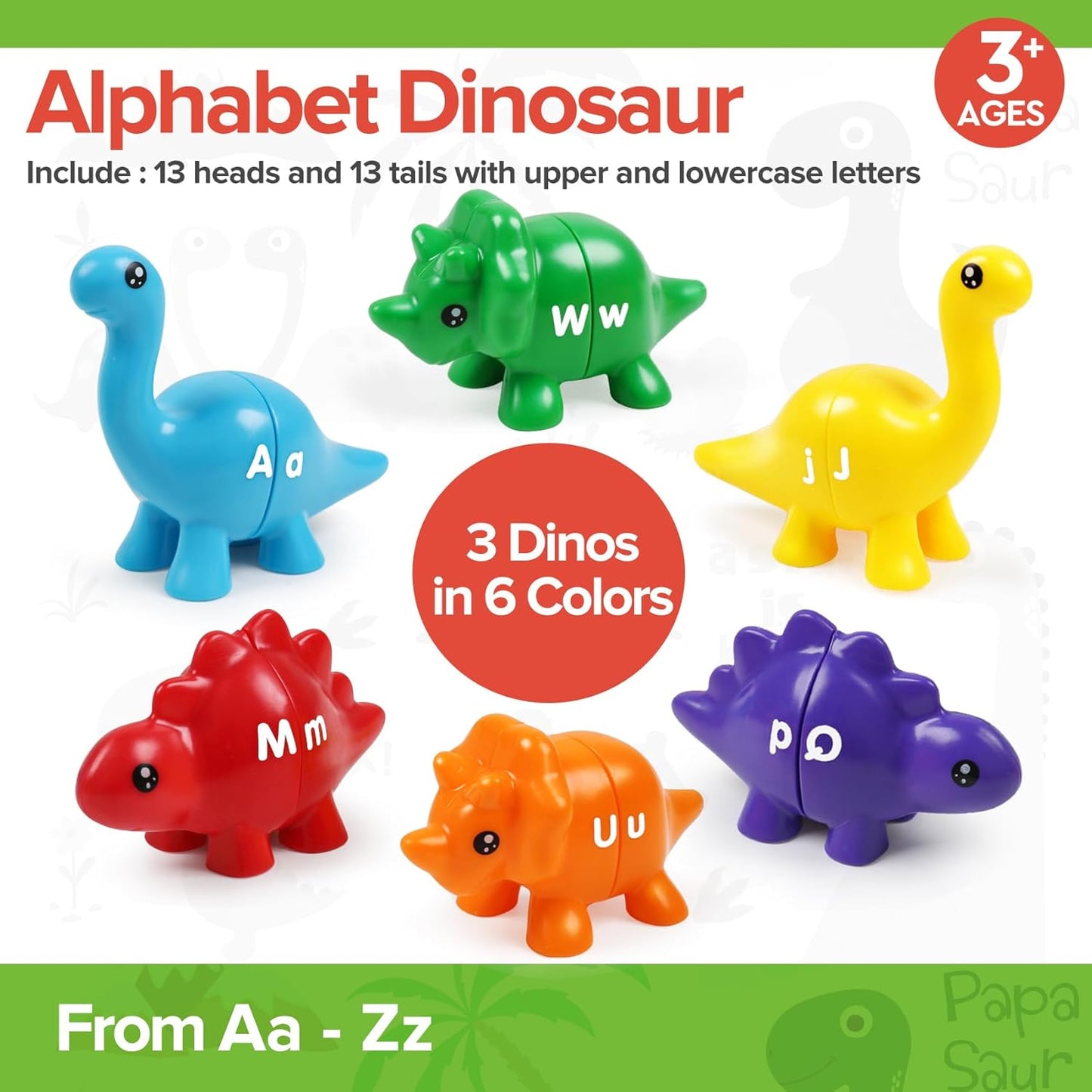 Alphabet Learning Toys Matching Letter ABC Fine Motor Toy Double-Side Ice Cream Toys Preschool Learning Activities Montessori for Toddler Kids Ages 2 3 4 5