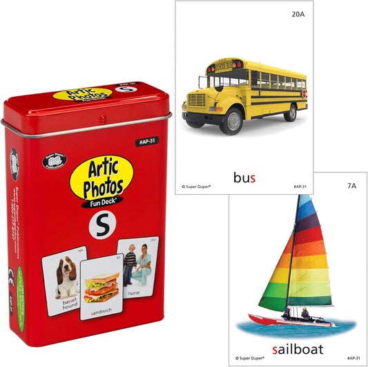 Super Duper Publications | Articulation Photos S Sound Fun Deck Flash Cards | Educational Learning Resource for Children