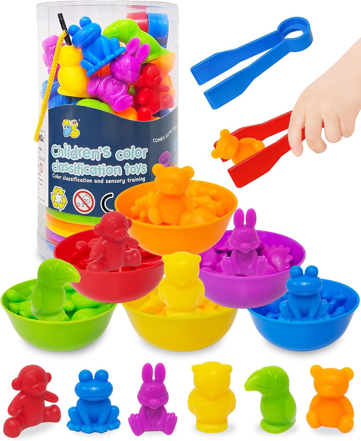 Yetonamr 48 Pcs Counting Dinosaurs Montessori Toys for 3 4 5 Years Old Boys Girls, Toddler Preschool Learning Activities Toy for Kids Ages 3-5, 4-8, Birthday Gifts Sensory Toys