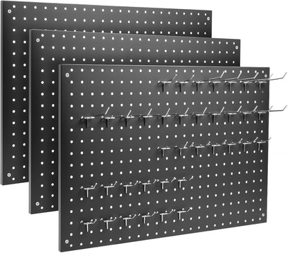 Peg Board, 2 Pack Metal Pegboard Panels Pink Pegboards Wall Organizer with Frame Large Heavy Duty Peg Board with Hooks for Walls Home,Garage Tool Storage,Office Organization,Kitchen 24”×16”