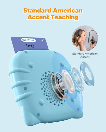 Airbition Talking Flash Cards for Toddlers 1 2 3 4 Year Olds, Montessori Language Learning Toys with 224 Words, Pocket Speech Therapy Toys, and Speech Development Educational Playthings for Children