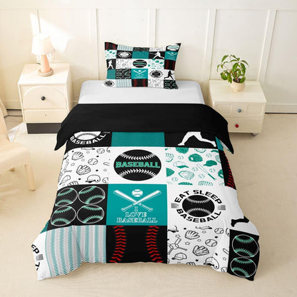 Drum Kit Duvet Cover,Kids Musical Instruments Bedding Set,Rock Music Comforter Cover for Boys Girls Room Decor,Neon Lighting Lightweight Bedspread Cover Twin Size with 1 Pillow Case(No Comforter)