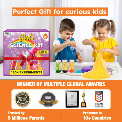 Butterfly EduFields 100+ Girls Science Kit for Kids Ages 4 5 6 7 8 | Girls in STEM & Science Experiments | Educational Gift Ideas for 4 5 6 7 8 Year Old Girl | STEM Projects, Fun Learning