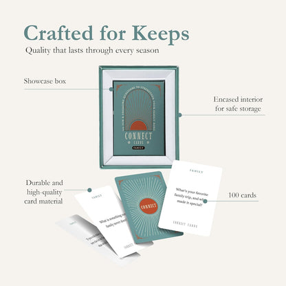 Connect Cards Family Edition - 100 Family Conversation Cards for Kids and Parents to Spark Deeper Connections & Meaningful Moments - Conversation Starters at Home, Dinner, or Travel