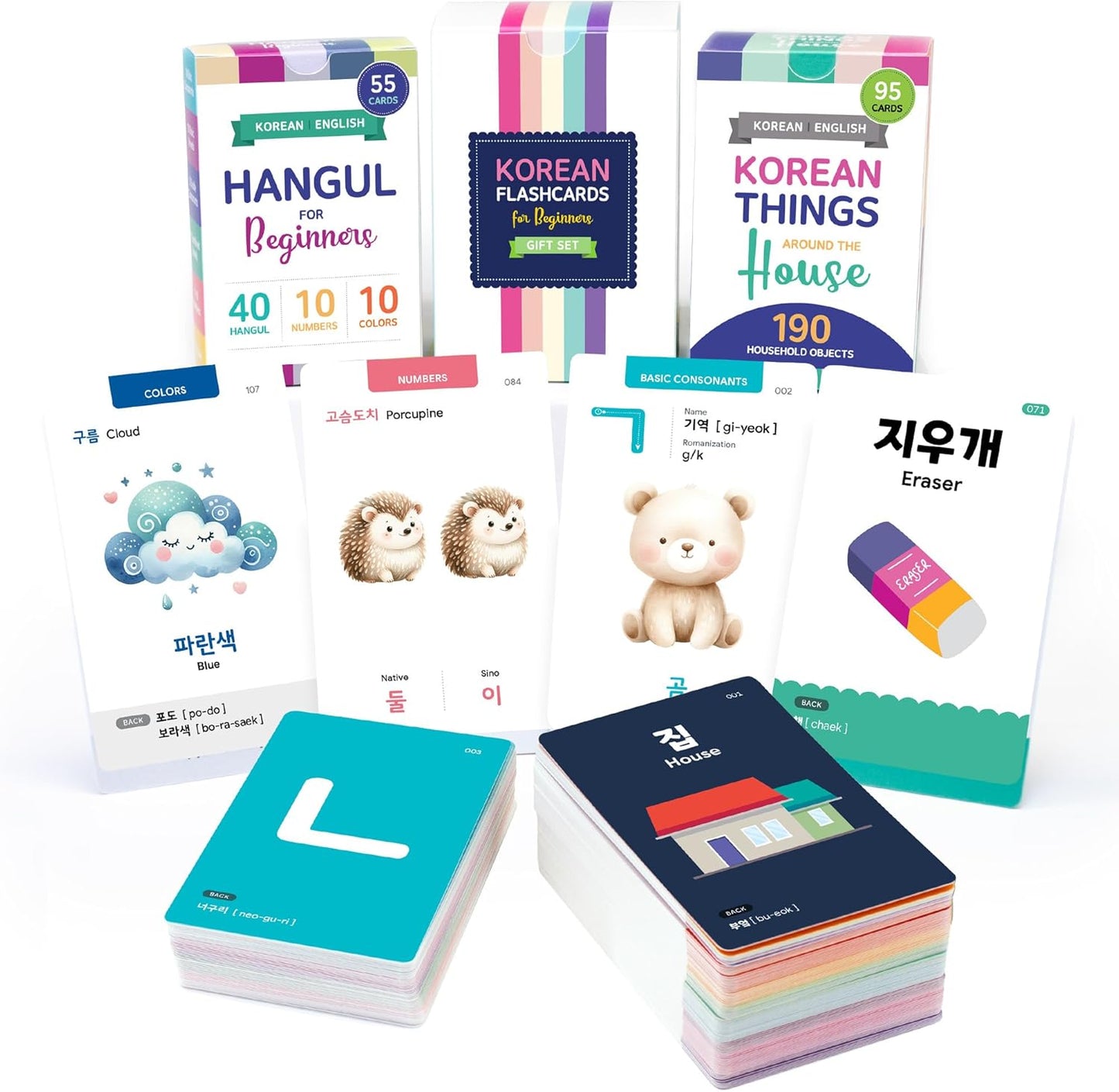 Toddler Korean Flashcards – 55 Fun & Educational Cards for Preschoolers & Beginners