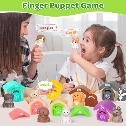 Learning Toy for Toddlers 1 2 3 Year Old, 10 Farm Animal Toys & 10 Barns, Counting, Matching & Sorting Montessori Educational Sensory Toys, Christmas Birthday Easter Gift for Baby Boy Girl 1-3