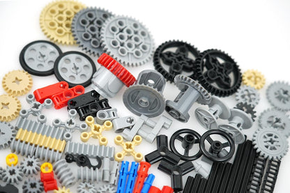 BroTex Technical-Parts-Beams-Gears Bricks Bulk Pins Connectors, Compatible with Car-Motors Accessories Building Blocks Sets MOC Buildings Toys for Adults Kids Age 6+ Toys