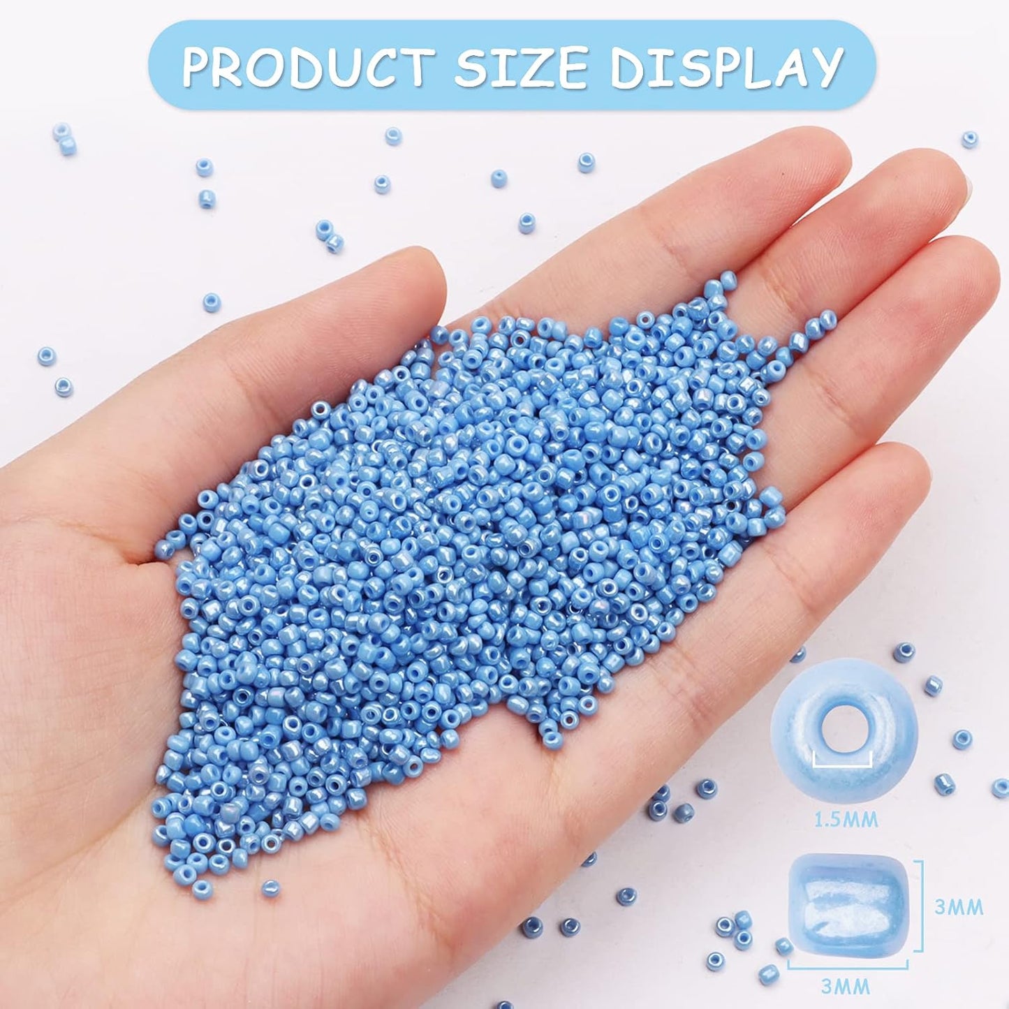 10100 Pcs Size 11/0 Glass Seed Beads, 2 mm Dark Green Small Mini Spacer Loose Pony Beads for Jewelry Making and DIY Crafts - Colors B