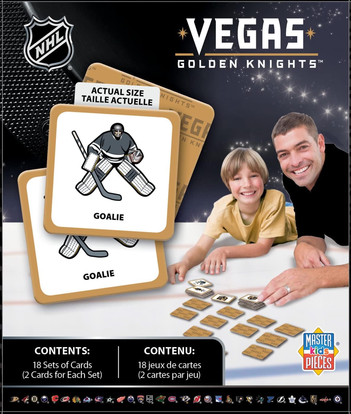 MasterPieces NHL Chicago Blackhawks Matching Game, For Ages 3+ - Fun Family Entertainment for Kids and Adults - Educational, Engaging, and Perfect for Game Night, Interactive Classroom Activities