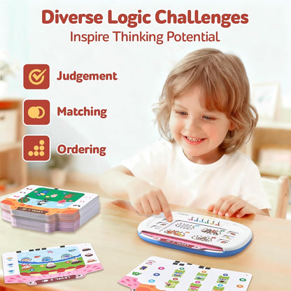 JoyCat Interactive Logic Learning Toy for Kids Ages 3-8, Educational Flash Card Game with 160 Learning Activities, Matching, Sequencing & Problem Solving, Montessori STEM Gift for Boys Girls