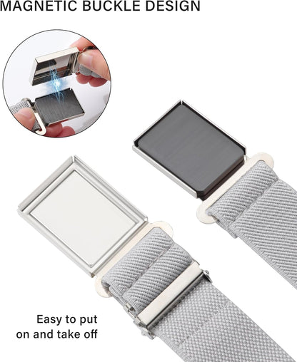 AWAYTR 3 PCS Kids Adjustable Magnetic Belts - Easy to Use Magnetic Buckle Belt for Boys and Girls
