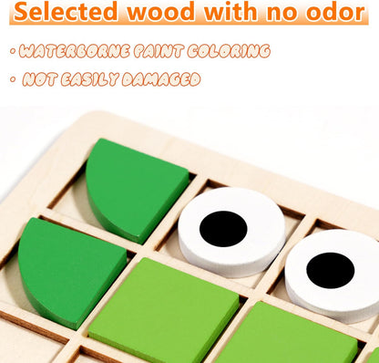 Mosaic Shape Wooden Pattern Blocks Puzzle, 120 PCS Wooden Pattern Blocks with 20 Pcs Reference Cards,Kindergarten Classic Educational Geometric Shape Puzzle Toys for Kids Ages 4-8