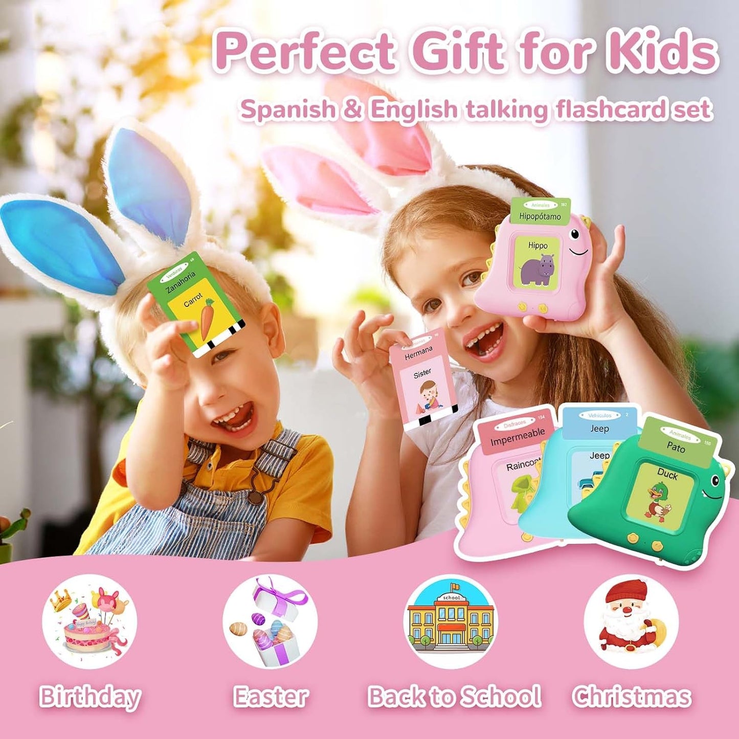 Alotwan Toddler Toys Talking Flash Cards with 510 Sight Words, Montessori Learning Toys for Toddler 1-3 2-4, Autism Sensory Speech Therapy for Boys Girls 2 3 4 5 6 Year Old Kids Gifts