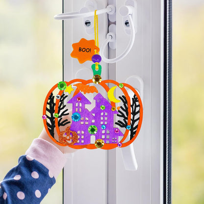 Winlyn 24 Sets Halloween Pumpkin Craft Kits DIY Wooden Pumpkin Ornaments Craft Kits Unfinished Paintable Wood Pumpkin Halloween Crafts for Kids Classroom Activities Art Project Halloween Decorations