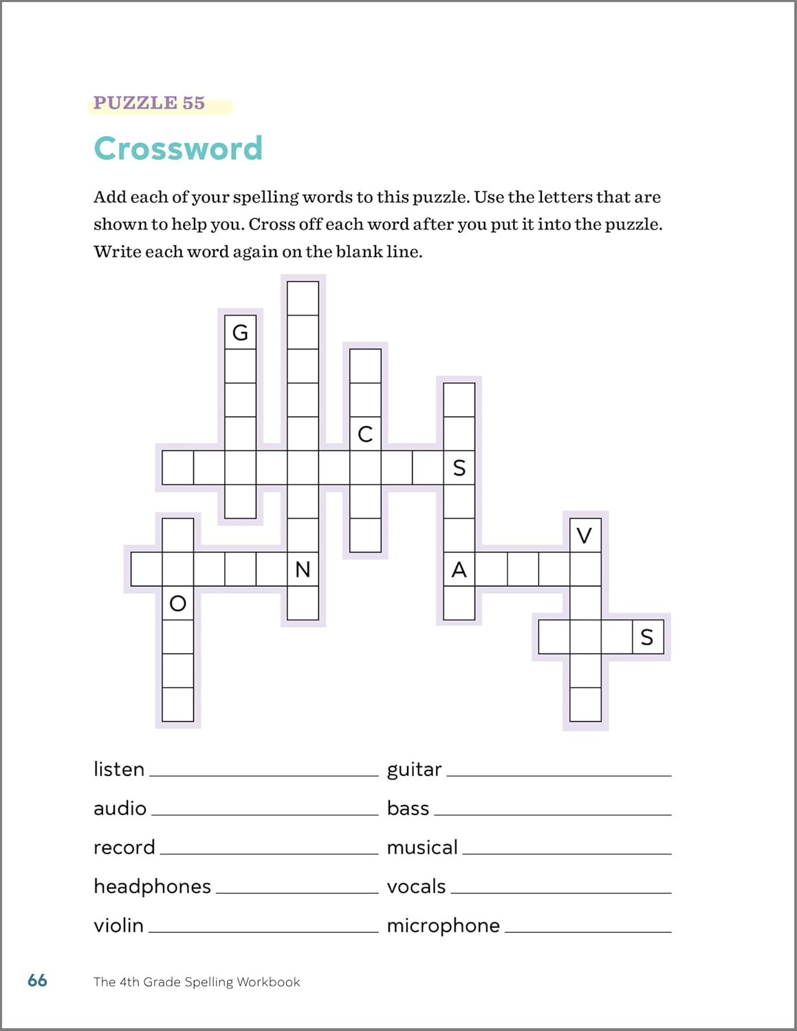 The 4th Grade Spelling Workbook: 95+ Games and Puzzles to Improve Spelling Skills