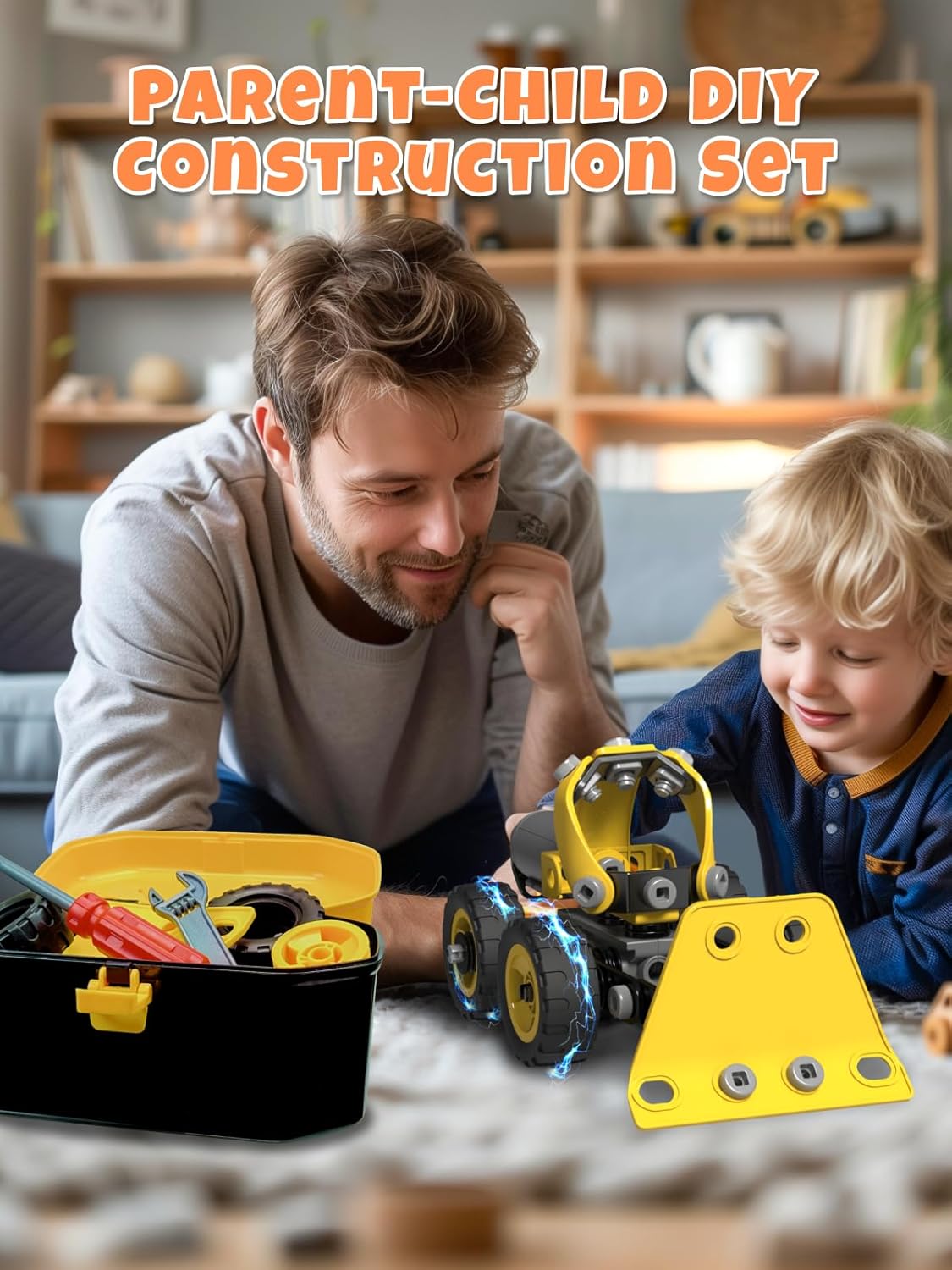 10 in 1 STEM Toys for 5 Year Old Boy, Building Toys for Kids Ages 4-8 5-7 6-8, STEM Engineering Construction Kit with Electric Motor, Educational Science Gift for 5 Year Old Boys