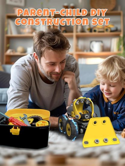 10 in 1 STEM Toys for 5 Year Old Boy, Building Toys for Kids Ages 4-8 5-7 6-8, STEM Engineering Construction Kit with Electric Motor, Educational Science Gift for 5 Year Old Boys