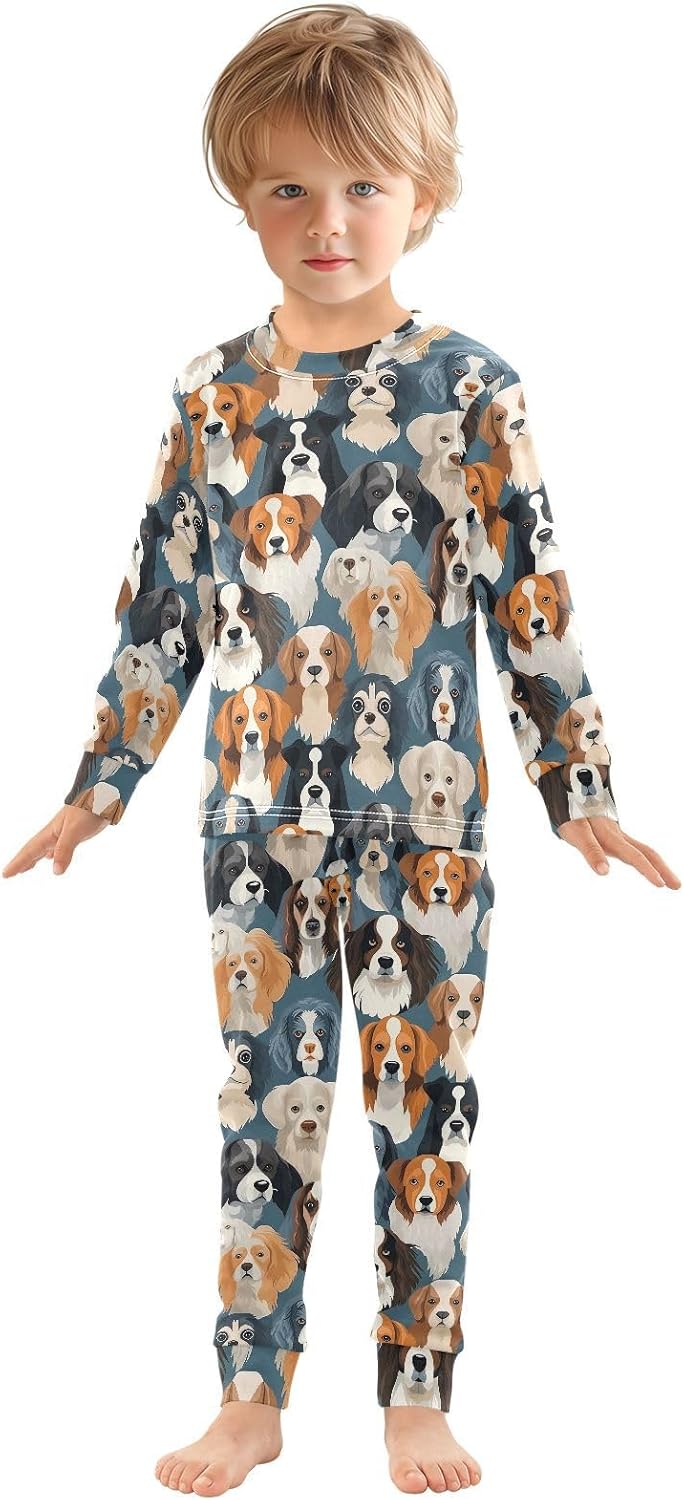 ALAZA Shark Starfish Palm Tree 2 Piece Pajama Set Long Sleeve Top and Pants Sleepwear Unisex - Colors A