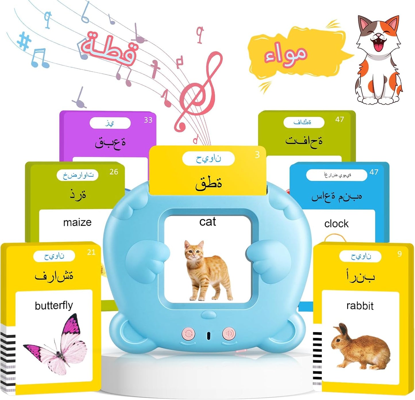 Spanish & English Talking Flash Cards for Toddler, Bilingual Flash Cards Learning Montessori Toys with 224 Sight Words, Speech Therapy Toys for Children Sensory Preschool Education
