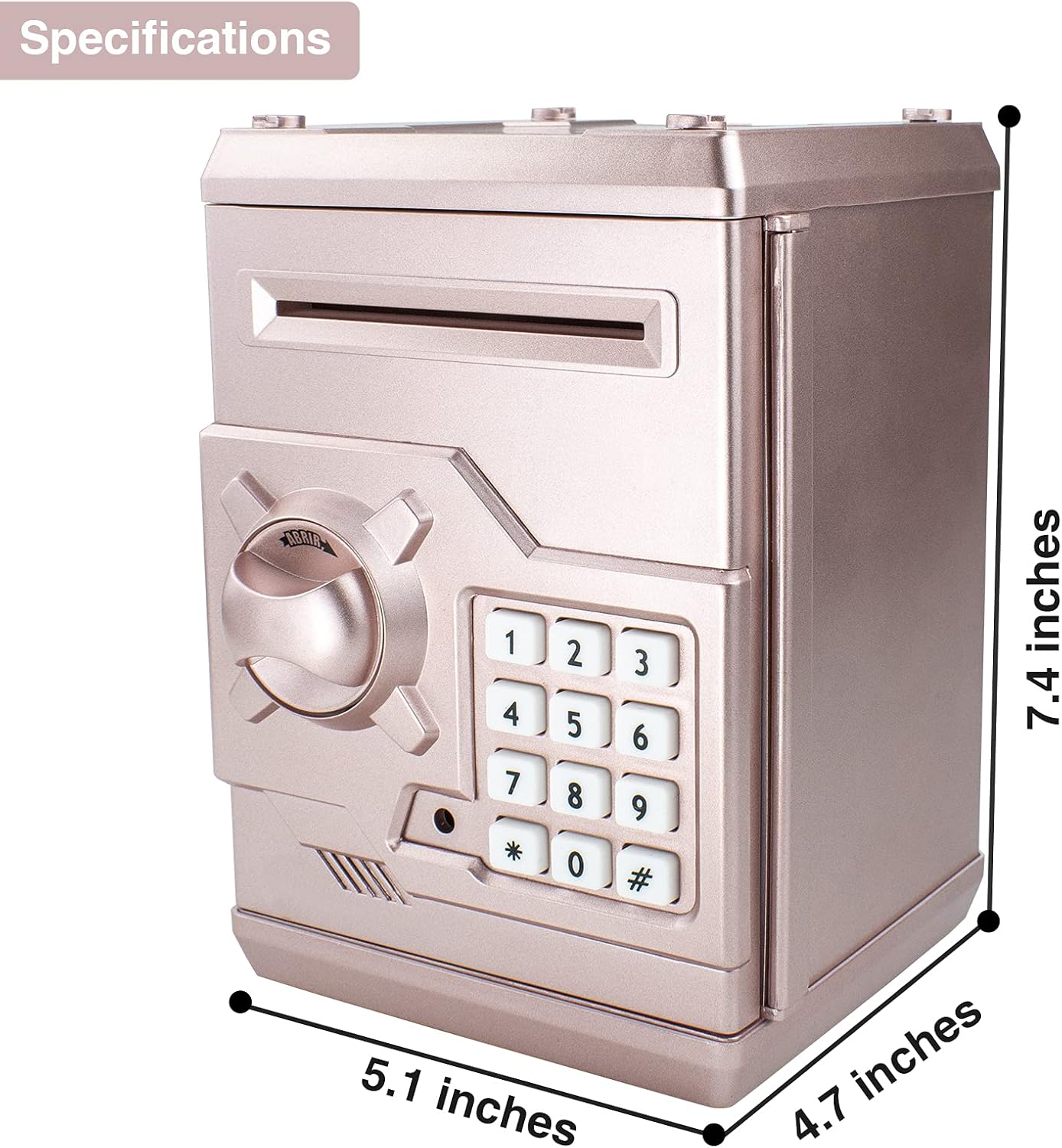 HUSAN Piggy Banks Money Banks for Kids, Electronic Password Code Money Banks ATM Banks Box Coin Bank for Children Boys and Girls (Grey Bue)