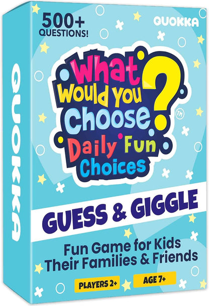 QUOKKA Board Games for Kids 8-12 – Family Games for Kids and Adults – What Would You Choose – 500+ Questions – Original Edition – Fun Card Game for Family Night