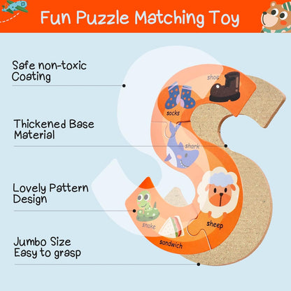 Wooden Floor Puzzles for Kids,Montessori Preschool Educational Learning Number Puzzle & Animal Puzzle Matching Games Easter Basket Stuffers Gifts for Boys Girls Ages 3+