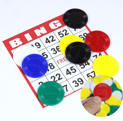 480Pcs Plastic Poker Chips Bulk Poker Card Game Chips Counting Markers for Game Play Learning Math Counting Kids Teaching Rewards（3CM/1.18Inch in Diameter,6 Colors）