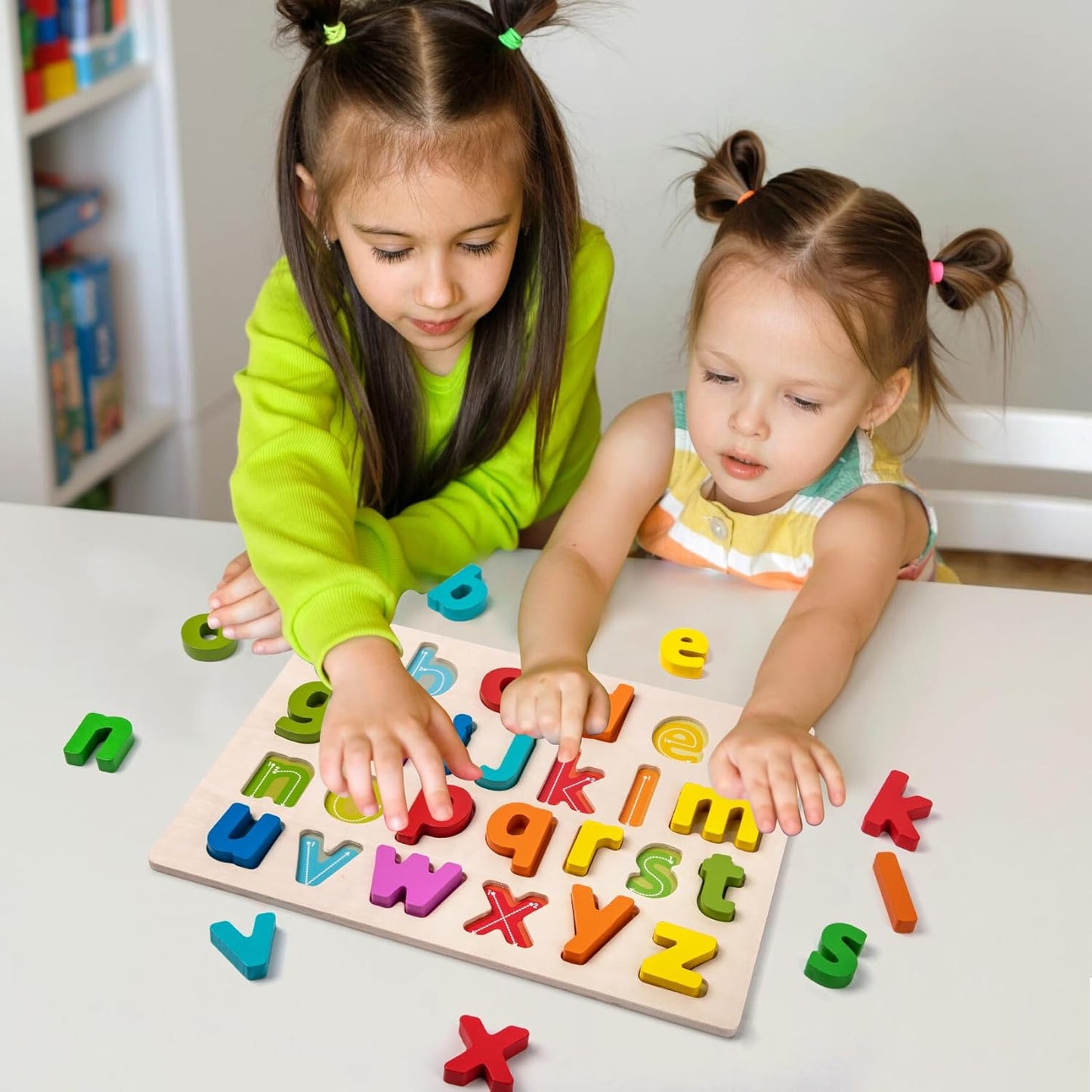 Shape Puzzles Wooden Puzzles for Toddlers, Peg Puzzle Educational Shape Sorter Toys Wooden Shape Board Puzzles, Preschool Learning Educational Toy for Baby Girls Boys