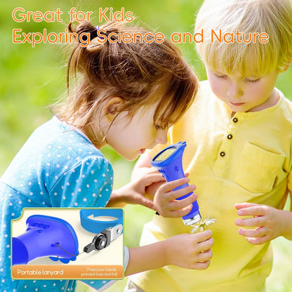 Microscope for Kids, SKYBASIC 2" IPS Screen 1000X Handheld Digital Microscopes HD Pocket Portable Mini USB Microscope Camera, PC Compatible, Science Edu Fun Birthday Gifts Toys for Children Students