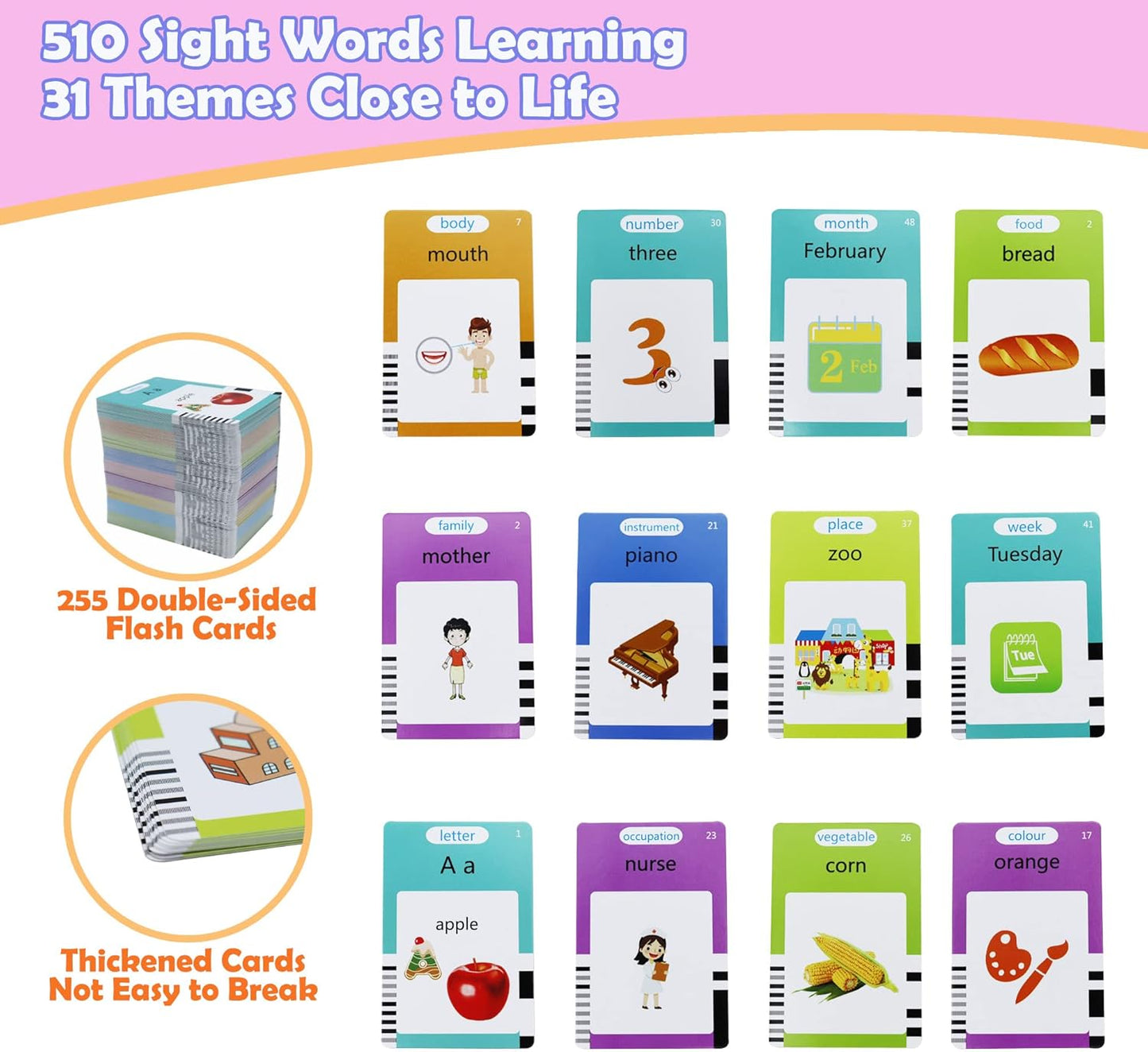 Spanish & English 510 Words Alphabet Bilingual Talking Flash Cards for 3-8 Years Toddlers, Pocket Speech Buddy Therapy Autism Toys, Educational Learning Interactive Toy for Boys Girls Kids Gifts Blue