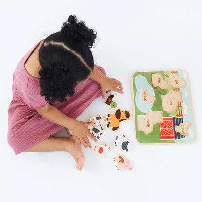 Pearhead Wooden Numbers Puzzle, 1–10 Counting Learning Toy for Toddlers, Montessori Educational Puzzle