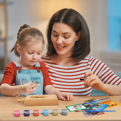 Dinosaur Tyrannosaurus Fossil Dig Kit - 2-in-1 Excavate & Build Set with Tools, Educational STEM Toy Gift for Kids Ages 6+
