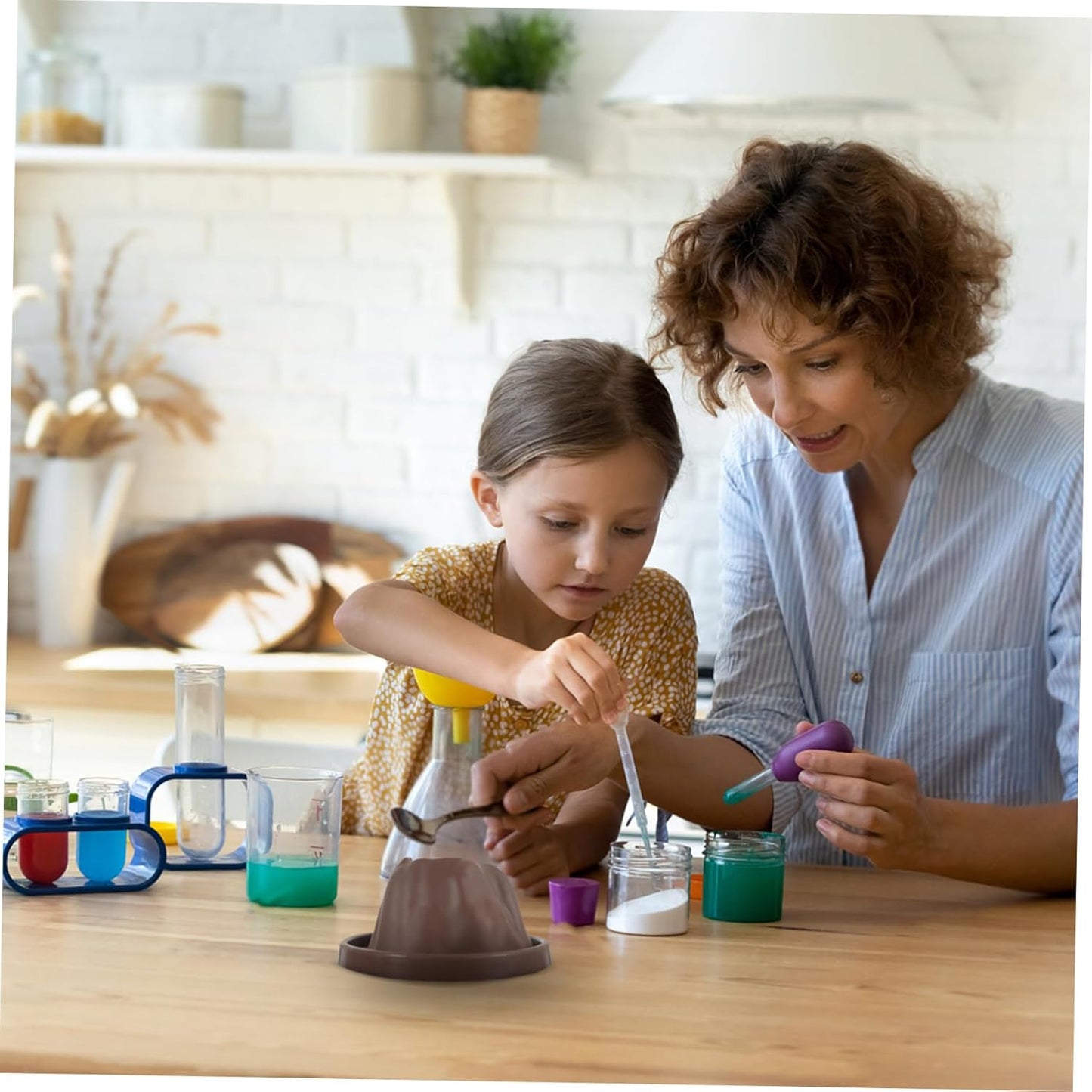 6pcs Volcano Model Accessories for Boys and Girls Volcano Science Kit DIY Eruptions Experiment Toys