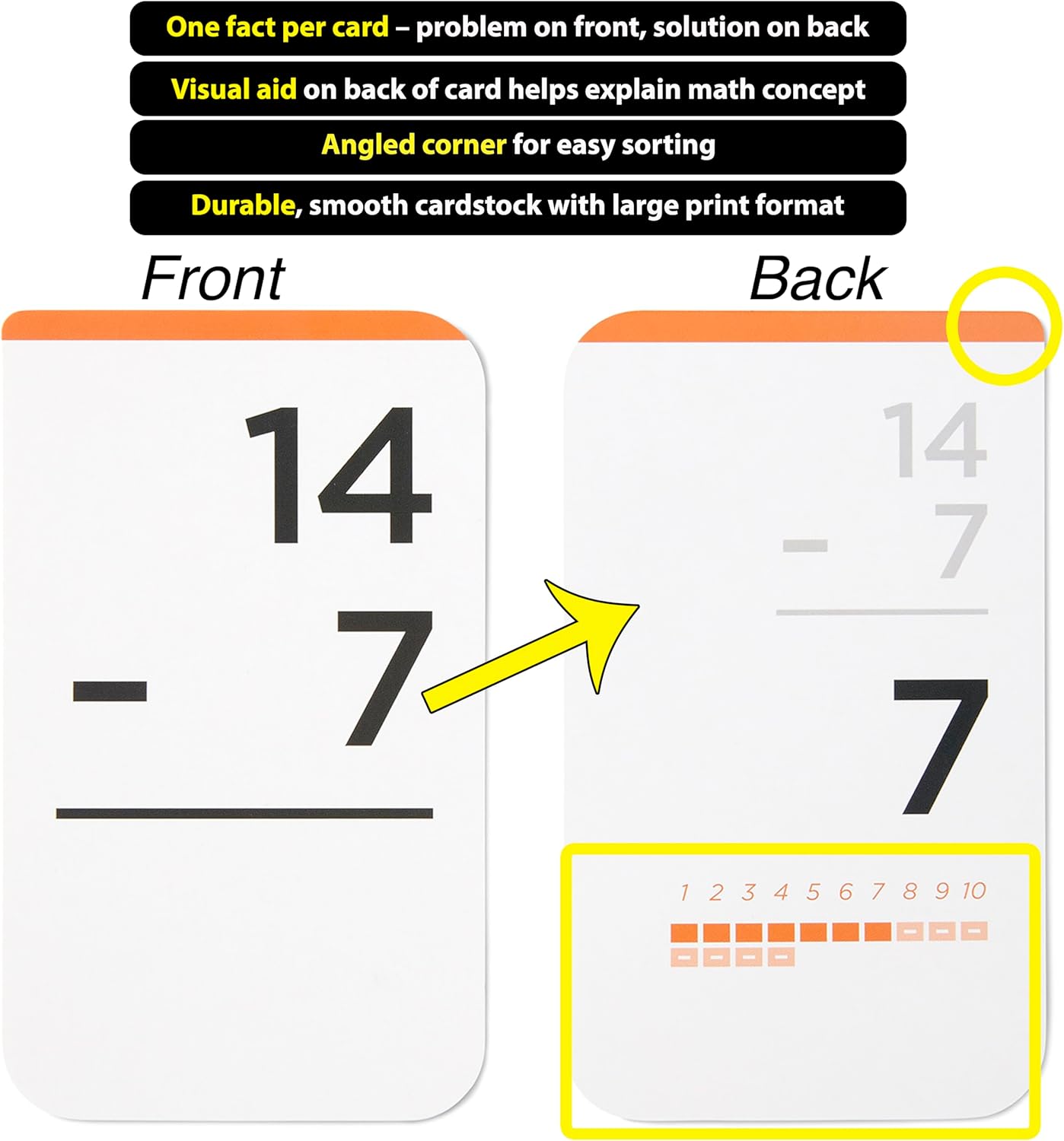 Think Tank Scholar 346 Addition and Subtraction Flash Cards Set (Award Winning) All Facts Color Coded, for Kids in Kindergarten, 1st, 2nd, 3rd Grade Class or Homeschool - Games & Chart