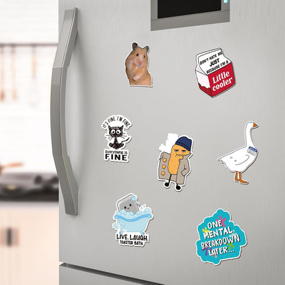 Ceenna 20 Pcs Funny Fridge Magnets Reusable Cute Animals and Words Fun Anime Refrigerator Magnets for Office Work Home Car Locker Cabinet Gifts Decorations(Classic Style)